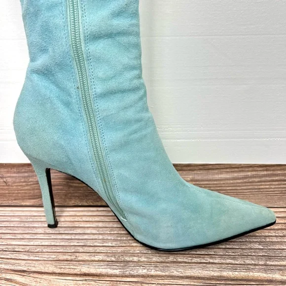 Vintage Blue Suede Boots Size 7 - Picture 8 of 16